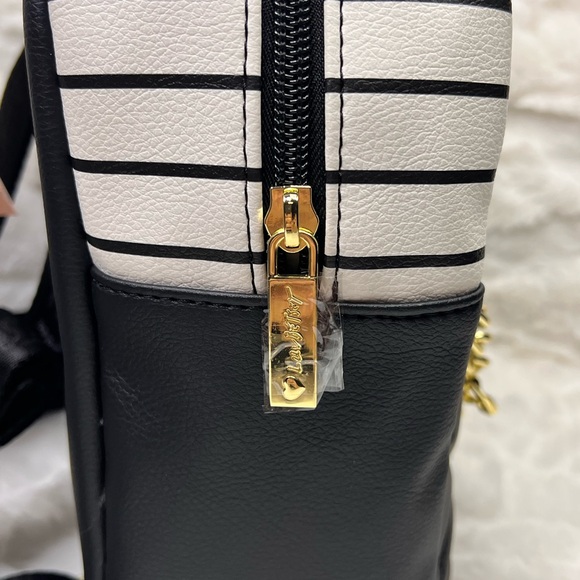 Betsey Johnson Pink and Black Quilted Backpack with Gold Chain main image 4